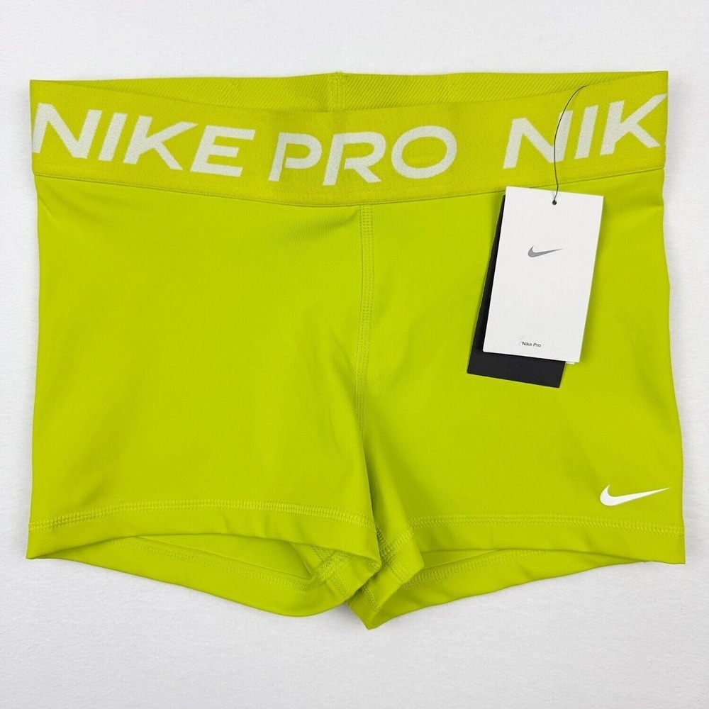 Nike Pro Women's Athletic Shorts - Lime Green